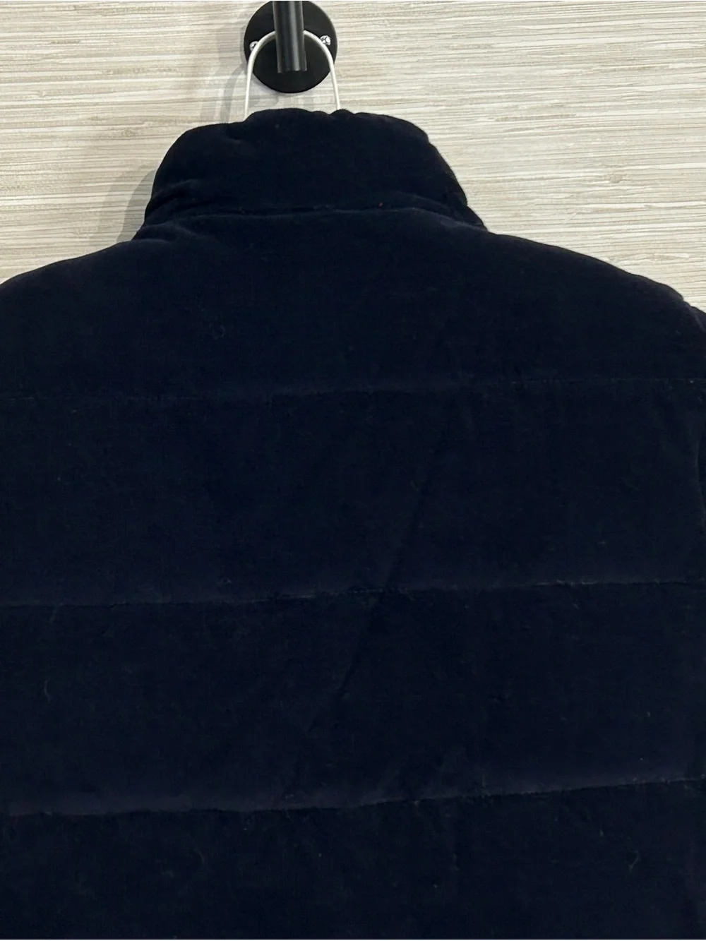 Banana Republic Factory Men's Large Navy Blue Corduroy Puffer Vest Quilted Zip